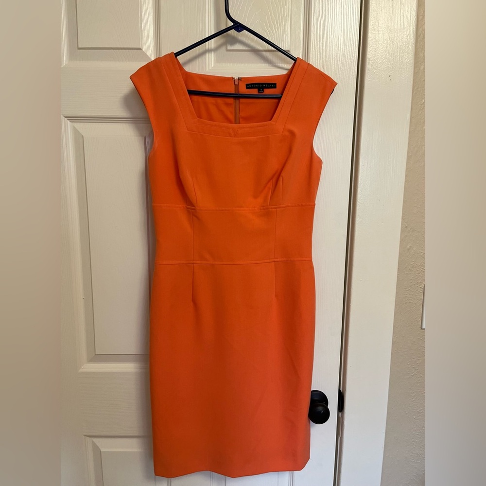 Orange Sheath Dress